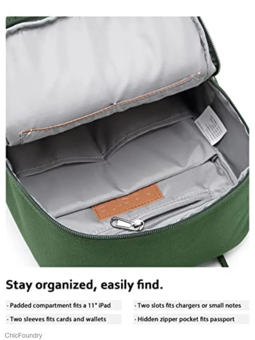 Mini Backpack Purse Hands-Free, Water-Resistant, 10 Pockets, Fits iPad